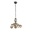 Globo AMBER Pendant Light bronze, 5-light sources
