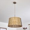 TIMMELE Pendant Light Light wood, matt nickel, 1-light source
