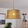TIMMELE Pendant Light Light wood, matt nickel, 1-light source