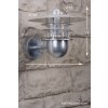 Nordlux Agger wall light stainless steel, transparent, clear, 1-light source