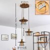 MOENA Pendant Light antique brass, bronze, 3-light sources