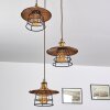 MOENA Pendant Light antique brass, bronze, 3-light sources