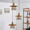 MOENA Pendant Light antique brass, bronze, 3-light sources