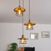 MOENA Pendant Light antique brass, bronze, 3-light sources