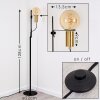 KIREHITO Floor Lamp gold, brass, black, 1-light source