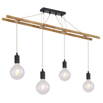 Globo LIONI Pendant Light brown, black, 4-light sources
