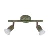 Globo OLANA Spotlight green, rust-coloured, 2-light sources