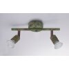 Globo OLANA Spotlight green, rust-coloured, 2-light sources