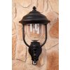 Konstsmide PARMA wall light black, transparent, clear, 1-light source, Motion sensor