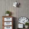Brilliant Plow Wall Spotlight Dark wood, white, 1-light source