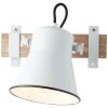 Brilliant Plow Wall Spotlight Dark wood, white, 1-light source
