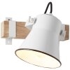 Brilliant Plow Wall Spotlight Dark wood, white, 1-light source
