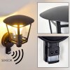 SIERA outdoor wall light black, 1-light source, Motion sensor
