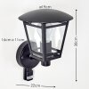 SIERA outdoor wall light black, 1-light source, Motion sensor