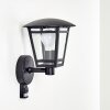 SIERA outdoor wall light black, 1-light source, Motion sensor