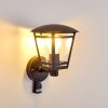 SIERA outdoor wall light black, 1-light source, Motion sensor