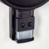 SIERA outdoor wall light black, 1-light source, Motion sensor