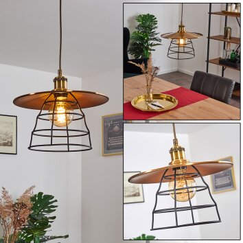 MOENA Pendant Light antique brass, bronze, 1-light source