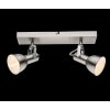 Globo ceiling light matt nickel, 2-light sources
