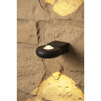 Trio TIGRIS outdoor wall lamp LED black, 2-light sources