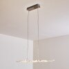 Gamsen Pendant Light LED brushed steel, 3-light sources, Remote control, Colour changer