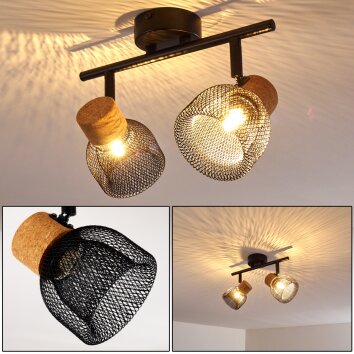 Ceiling Light Grongroft Light wood, black, 2-light sources