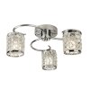 Ceiling Light Searchlight ROYAL chrome, transparent, clear, 3-light sources