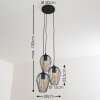 NEGRIL Pendant Light black, 3-light sources