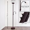 GISMARO Floor Lamp rust-coloured, 3-light sources