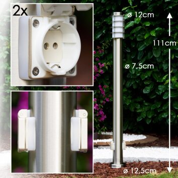 Tunes path light Stainless steel color, 1-light source