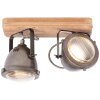 Brilliant CARMEN WOOD SpotLight stainless steel, 2-light sources