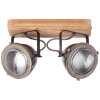 Brilliant CARMEN WOOD SpotLight stainless steel, 2-light sources