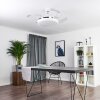BENDIGO ceiling fan LED chrome, transparent, clear, white, 1-light source