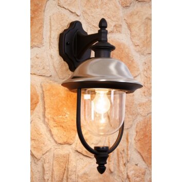 Konstsmide PARMA wall light aluminium, black, 1-light source