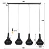 WILDERVANKSTERDALLEN Pendant Light brown, black, 4-light sources