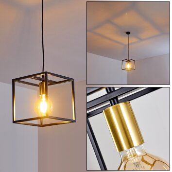 IBUSUKI Pendant Light gold, brass, black, 1-light source