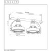 Ceiling Spotlight Lucide DORIAN LED black, 2-light sources