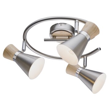 Globo ceiling spotlight matt nickel, 3-light sources