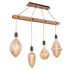 Globo CANESO Pendant Light brown, black, 4-light sources