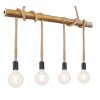 Globo FRAGNO Pendant Light brown, black, 4-light sources