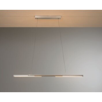 Bopp Link Pendant Light LED Dark wood, matt nickel, 1-light source