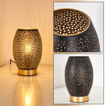 Table Lamp Saksborg black-gold, 1-light source