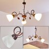 Peccia Pendant Light rust-coloured, 3-light sources