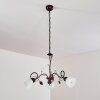 Peccia Pendant Light rust-coloured, 3-light sources