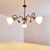 Peccia Pendant Light rust-coloured, 3-light sources