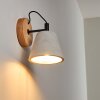 HALLTORP Wall Light Dark wood, black, 1-light source