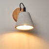 HALLTORP Wall Light Dark wood, black, 1-light source