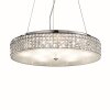 Ideal Lux ROMA Pendant Light chrome, Crystal optics, 12-light sources