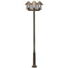 Albert 42 path light brown, brass, 3-light sources