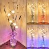 HOLAR Floor Lamp LED chrome, 6-light sources, Colour changer